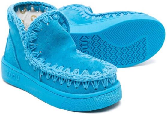 Mou Kids Summer Eskimo suède sneakers Blauw