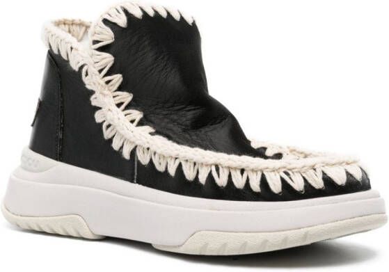 Mou Snowboots met touwdetail Zwart