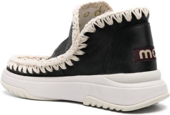 Mou Snowboots met touwdetail Zwart