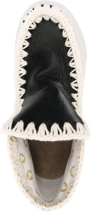 Mou Snowboots met touwdetail Zwart
