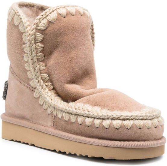 Mou Winter enkellaarzen Beige