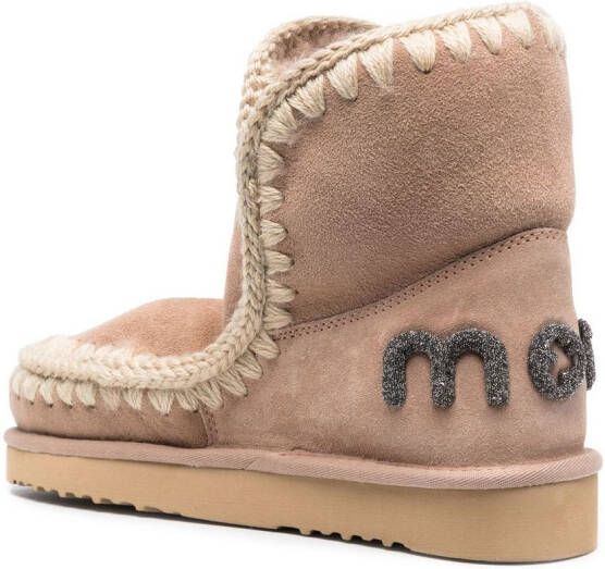 Mou Winter enkellaarzen Beige