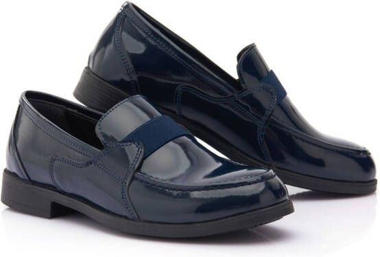 Moustache Lakleren loafers Blauw