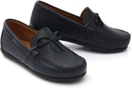 Moustache Leren loafers Blauw