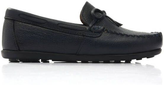 Moustache Leren loafers Blauw