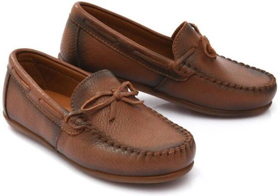 Moustache Leren loafers Bruin