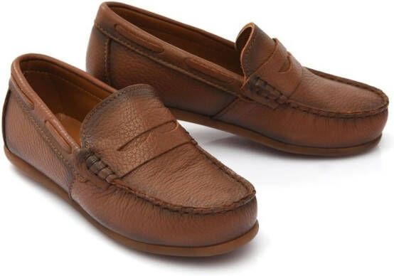 Moustache Leren loafers Bruin