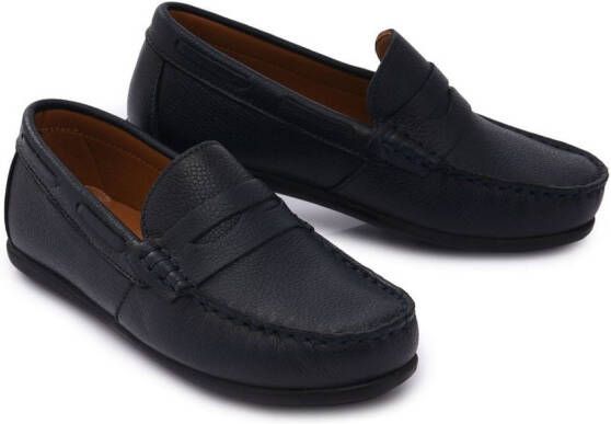 Moustache Loafers van imitatieleer Blauw