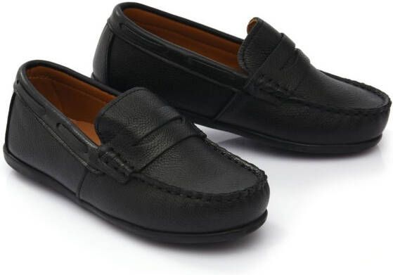 Moustache Loafers van imitatieleer Zwart