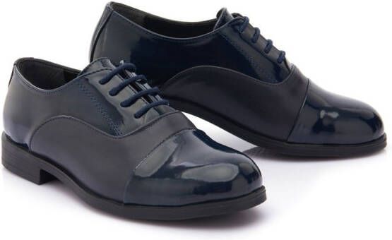 Moustache Oxford schoenen van lakleer Blauw