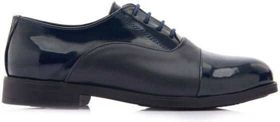 Moustache Oxford schoenen van lakleer Blauw