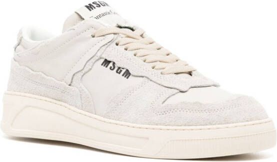 MSGM Fantastic Green leren sneakers Beige