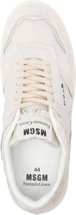 MSGM Fantastic Green leren sneakers Beige