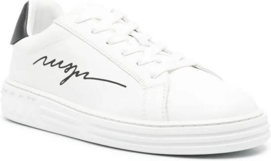 MSGM Iconic leren sneakers Wit