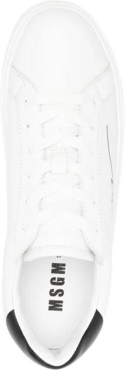 MSGM Iconic leren sneakers Wit