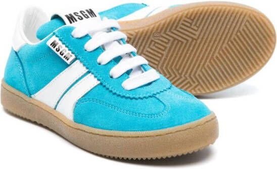 MSGM Kids Retro low-top sneakers Blauw