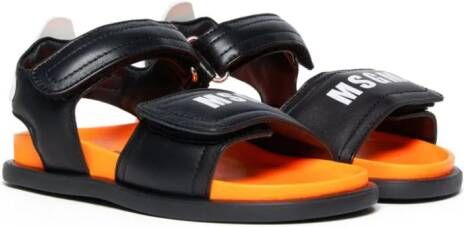 MSGM Kids Sandalen met klittenband Zwart