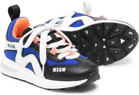 MSGM Kids Sneakers met colourblocking Blauw