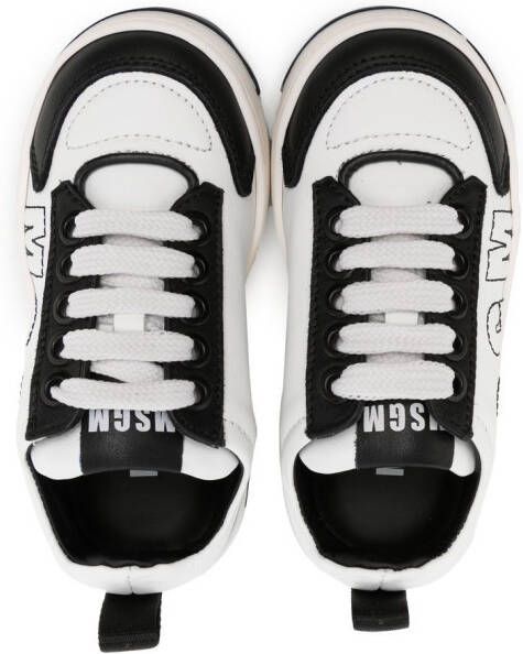 MSGM Kids Sneakers met logoprint Wit