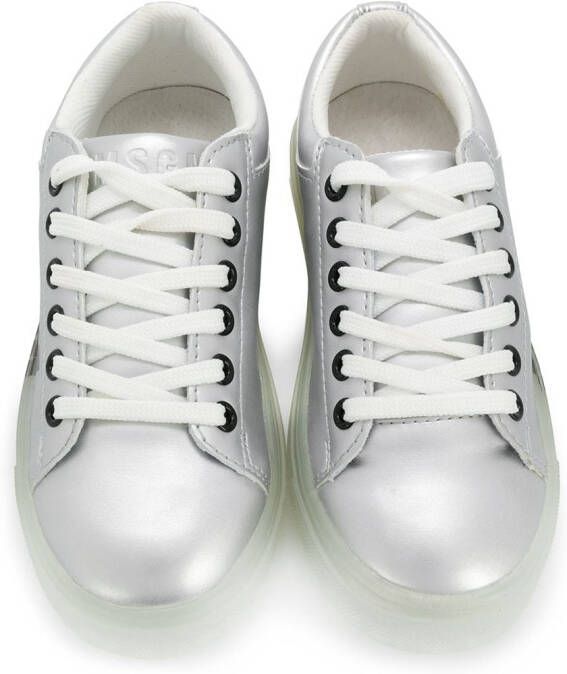 MSGM Kids Sneakers met logoprint Zilver