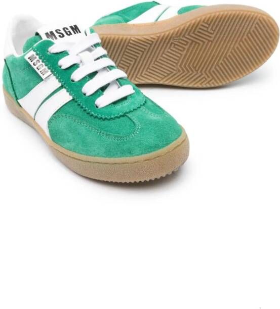 MSGM Kids Suède sneakers Groen