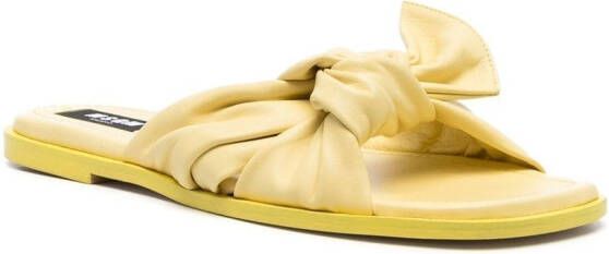 MSGM Slippers met geknoopt detail Geel