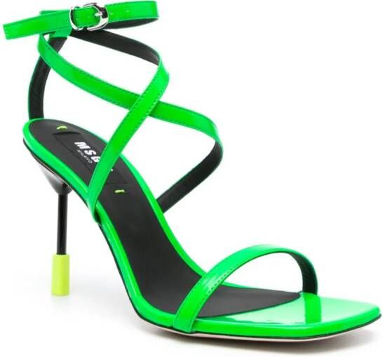 MSGM Leren sandalen Groen