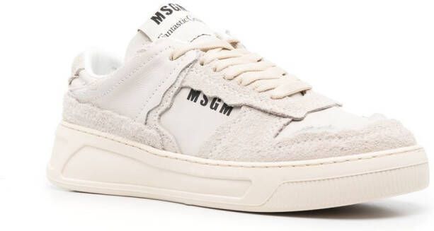 MSGM Sneakers met logoprint Beige