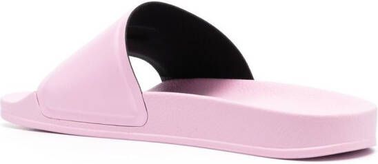 MSGM Slippers met logoprint Roze