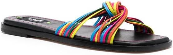 MSGM Slippers met meerdere bandjes Geel