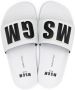 MSGM Slippers met logoprint Wit - Thumbnail 4