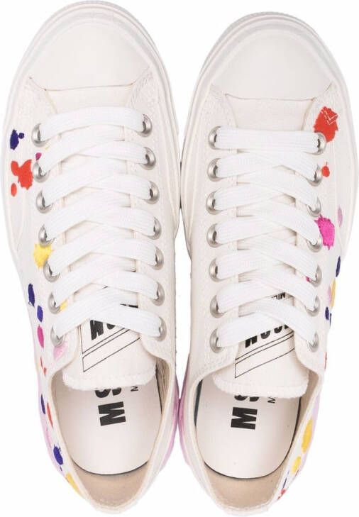 MSGM Sneakers met borduurwerk Wit