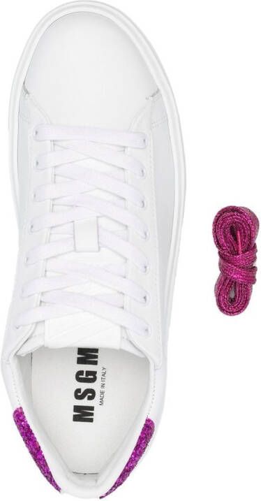 MSGM Sneakers met contrasterende hak Wit