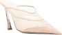 Mugler 95 mm muiltjes met mesh Beige - Thumbnail 2