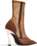 Mugler Fang 95 mesh laarzen Bruin - Thumbnail 3