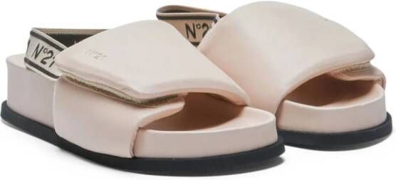 Nº21 Gewatteerde sandalen Beige