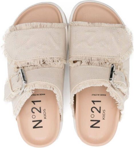 Nº21 Kids Canvas sandalen Beige