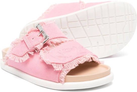 Nº21 Kids Sandalen met geborduurd logo Roze