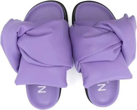 Nº21 Kids Slippers met geknoopt detail Paars