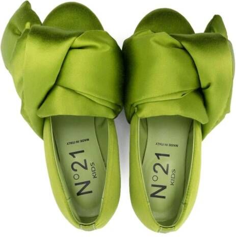 Nº21 Kids Ballerina's met strikdetail Groen