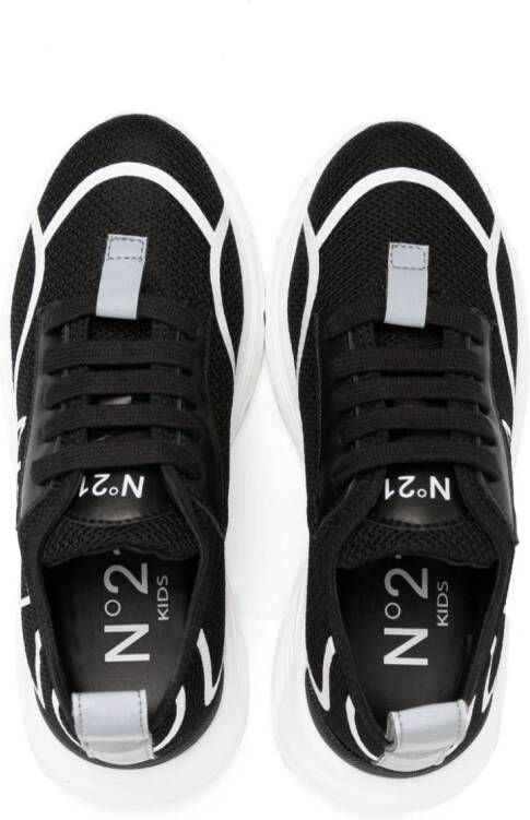 Nº21 Kids Sneakers met logoprint Zwart