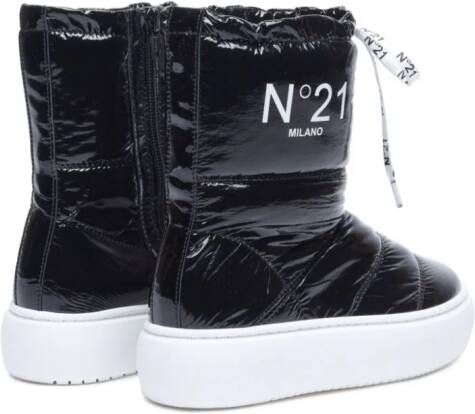 Nº21 Kids Snow boots met veters Zwart