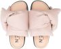 Nº21 Kids Gewatteerde slippers met gedraaid detail Beige - Thumbnail 3
