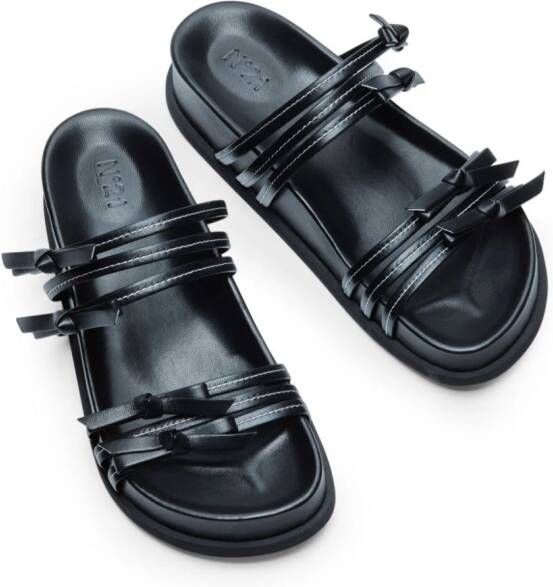 Nº21 Leren sandalen Zwart