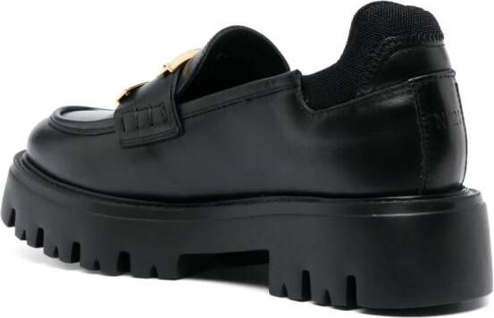 Nº21 Loafers met logoplakkaat Zwart