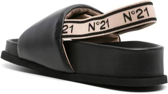 Nº21 Slingback sandalen Zwart