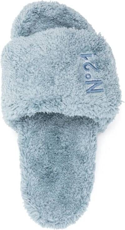 Nº21 Slippers van badstof Blauw