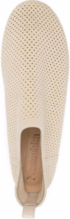 Nanushka Loafers met mesh Beige