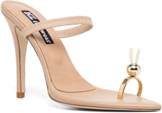 Natasha Zinko Leren sandalen Beige