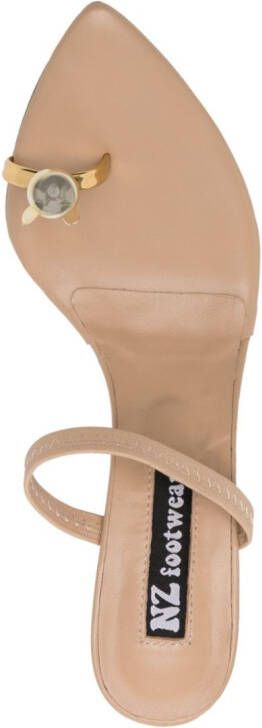 Natasha Zinko Leren sandalen Beige